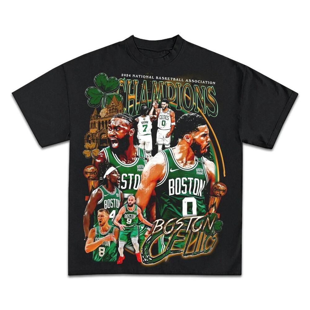 Boston Celtic Championship  Shirt Basketball Tee
